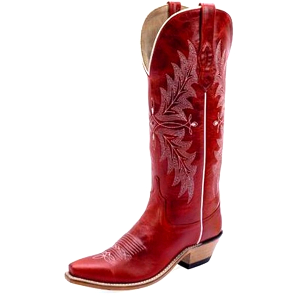 Old West women's red western boots (8)